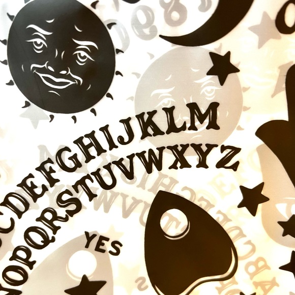 Halloween Spirit Board Peva Shower Curtain with Metal Grommets Quija Planchette - Picture 2 of 10